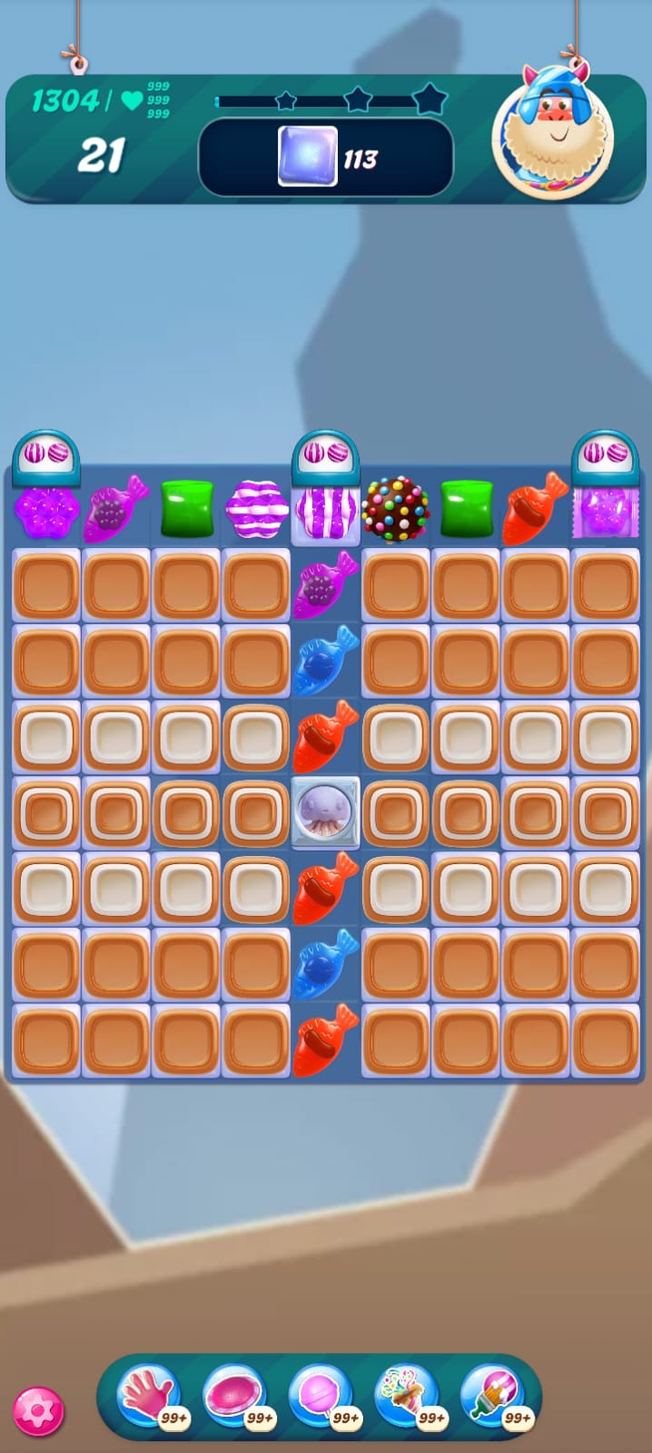 Candy Crush Saga mod APK unlimited lives counter